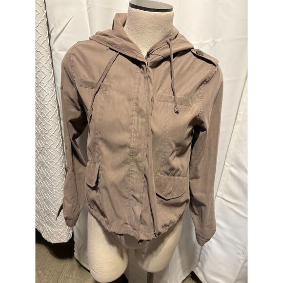 Women's Size S Taupe Wind Breaker Jacket - Picture 1 of 13